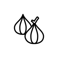 Onion icon. Simple line, outline vector elements of vegetarian food icons for ui and ux, website or mobile application