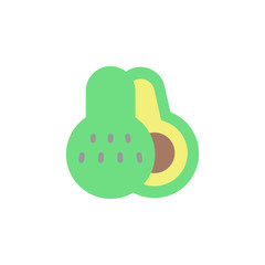 Avocado icon. Simple color vector elements of vegetarian food icons for ui and ux, website or mobile application
