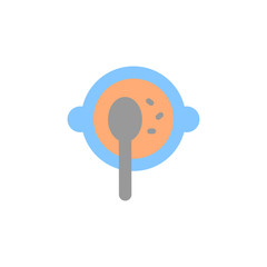 Soup spoon icon. Simple color vector elements of vegetarian food icons for ui and ux, website or mobile application