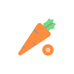 Carrot icon. Simple color vector elements of vegetarian food icons for ui and ux, website or mobile application