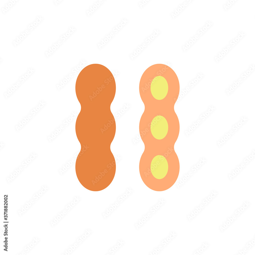 Poster peanuts icon. simple color vector elements of vegetarian food icons for ui and ux, website or mobile