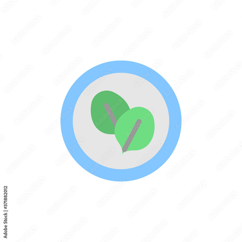 Poster spinach icon. simple color vector elements of vegetarian food icons for ui and ux, website or mobile