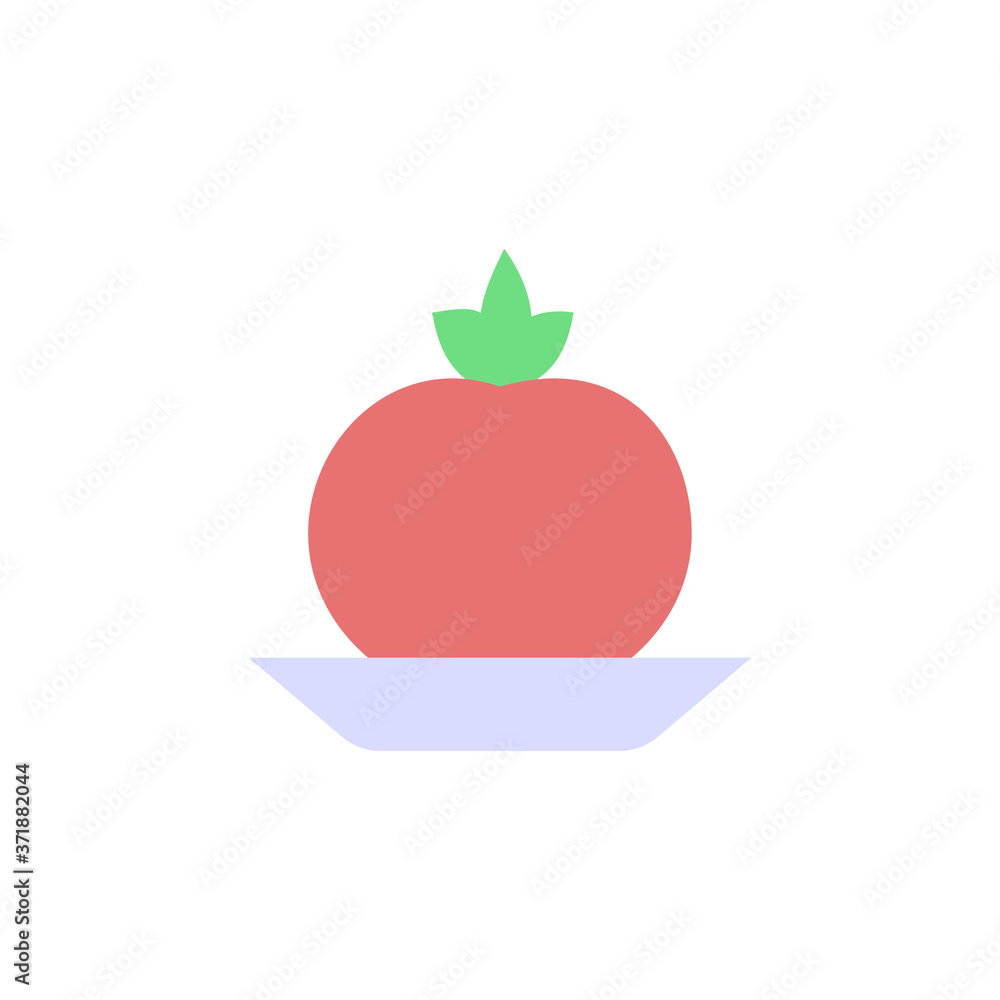 Aufkleber tomato icon. simple color vector elements of vegetarian food icons for ui and ux, website or mobile 