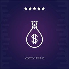 money bag vector icon modern illustration