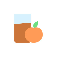 Orange juice glass icon. Simple color vector elements of vegetarian food icons for ui and ux, website or mobile application