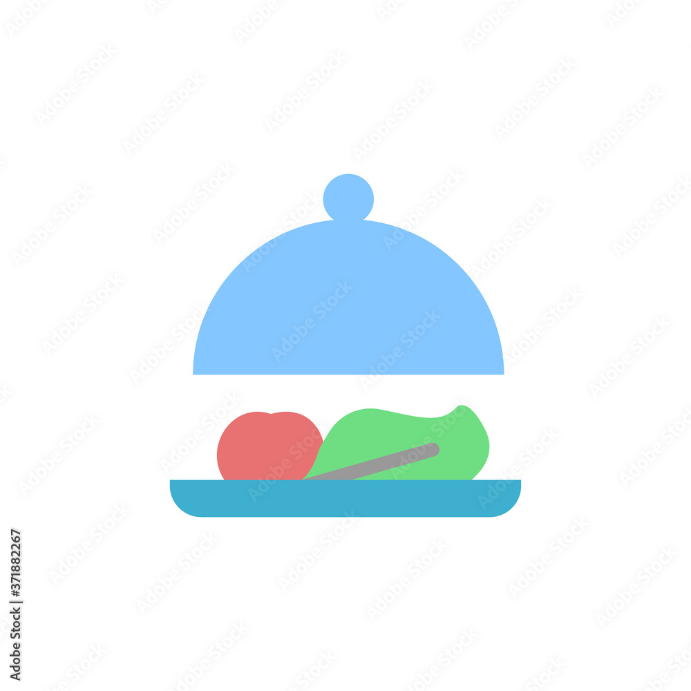Poster service dish icon. simple color vector elements of vegetarian food icons for ui and ux, website or m