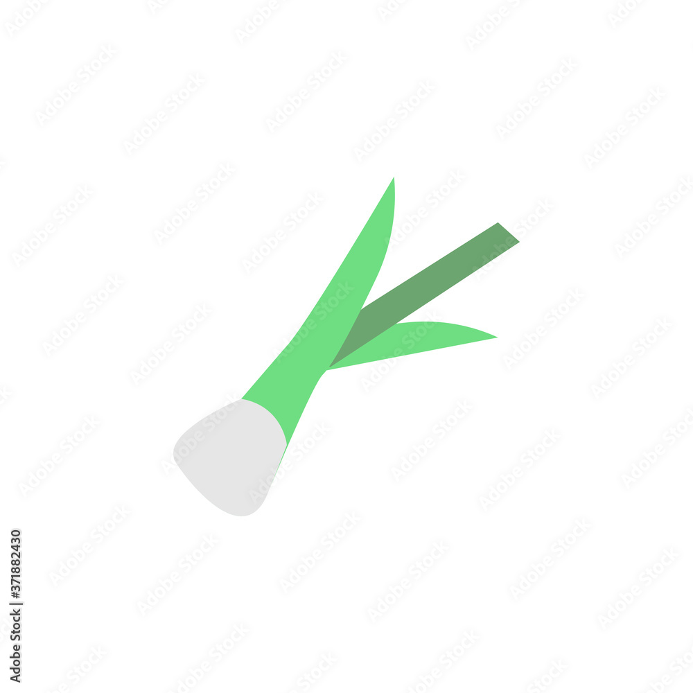 Poster onion greens icon. simple color vector elements of vegetarian food icons for ui and ux, website or m