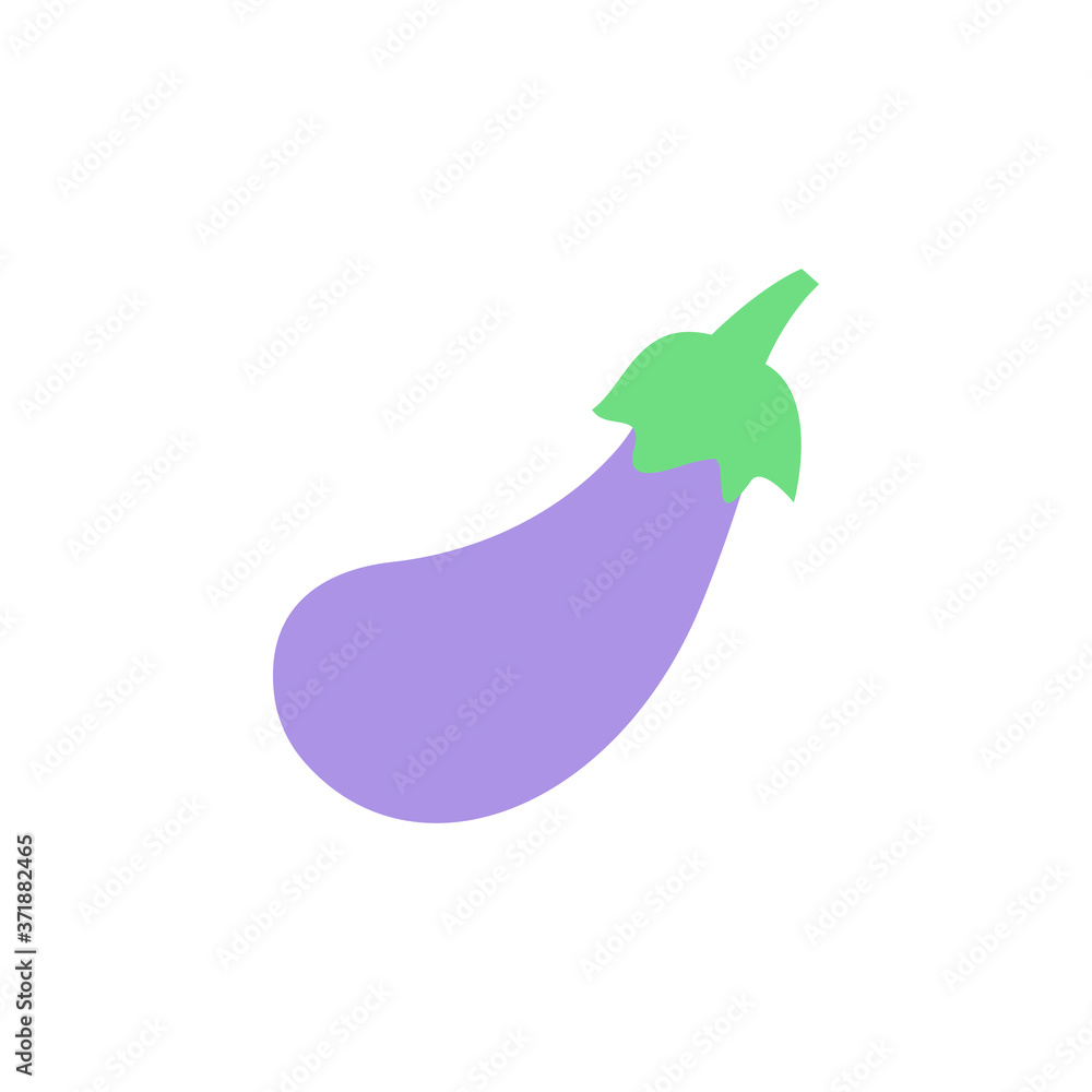 Poster eggplant icon. simple color vector elements of vegetarian food icons for ui and ux, website or mobil
