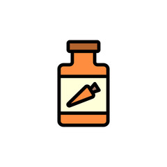 Carrot syrup icon. Simple color with outline vector elements of vegetarian food icons for ui and ux, website or mobile application