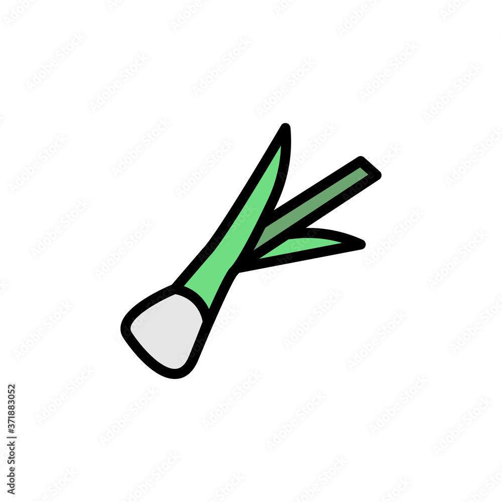 Aufkleber onion greens icon. simple color with outline vector elements of vegetarian food icons for ui and ux,