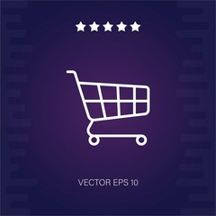 shopping cart vector icon modern illustration