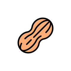 Peanut icon. Simple color with outline vector elements of vegetarian food icons for ui and ux, website or mobile application