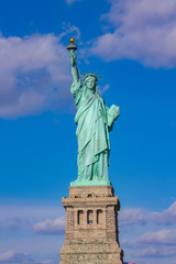 Frontal view of Liberty Statue