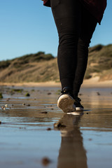 unrecognized man in the beach