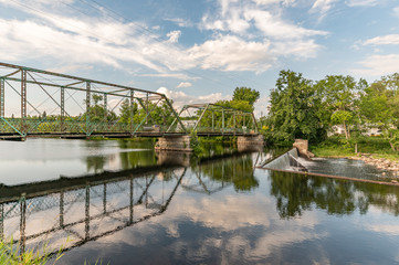 Historical Bridge over Skootamata River copy space