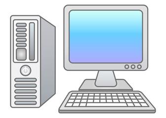 パソコン_デスクトップPC_白