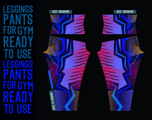 fitness leggings pants vector with mold and ready to use
