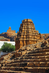 Badami,Karnataka, India - January 2,2019:  It was the regal capital of the Badami Chalukyas from AD 540 to 757 in east-central Karnataka, India.
