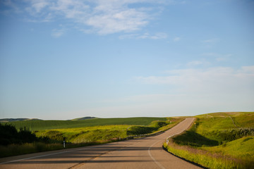 Farmland and highway scenes along the highways of Eastern Alberta Canada