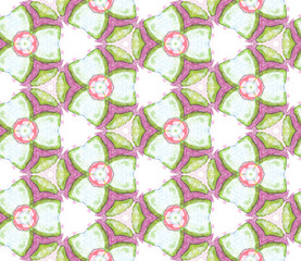 Traditional Art. Hand Drawn Painted. 