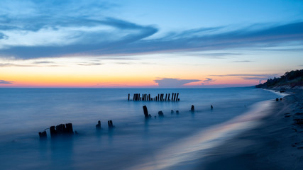 Obraz premium Lake Michigan Sunset, Muskegon County, Michigan