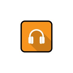 Headphone icon flat