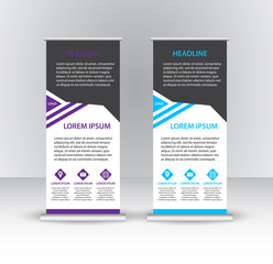 Vector design roll up Banner background or header templates.