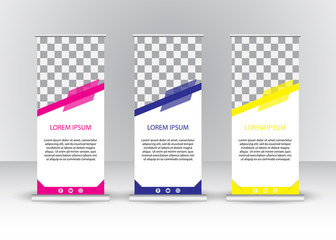Vector design roll up Banner background or header templates.