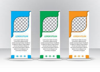 Vector design roll up Banner background or header templates.