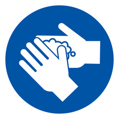 Wash Your Hand Symbol Sign,Vector Illustration, Isolated On White Background Label. EPS10