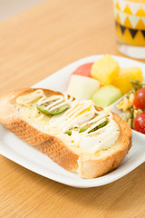 ワンプレートの朝食