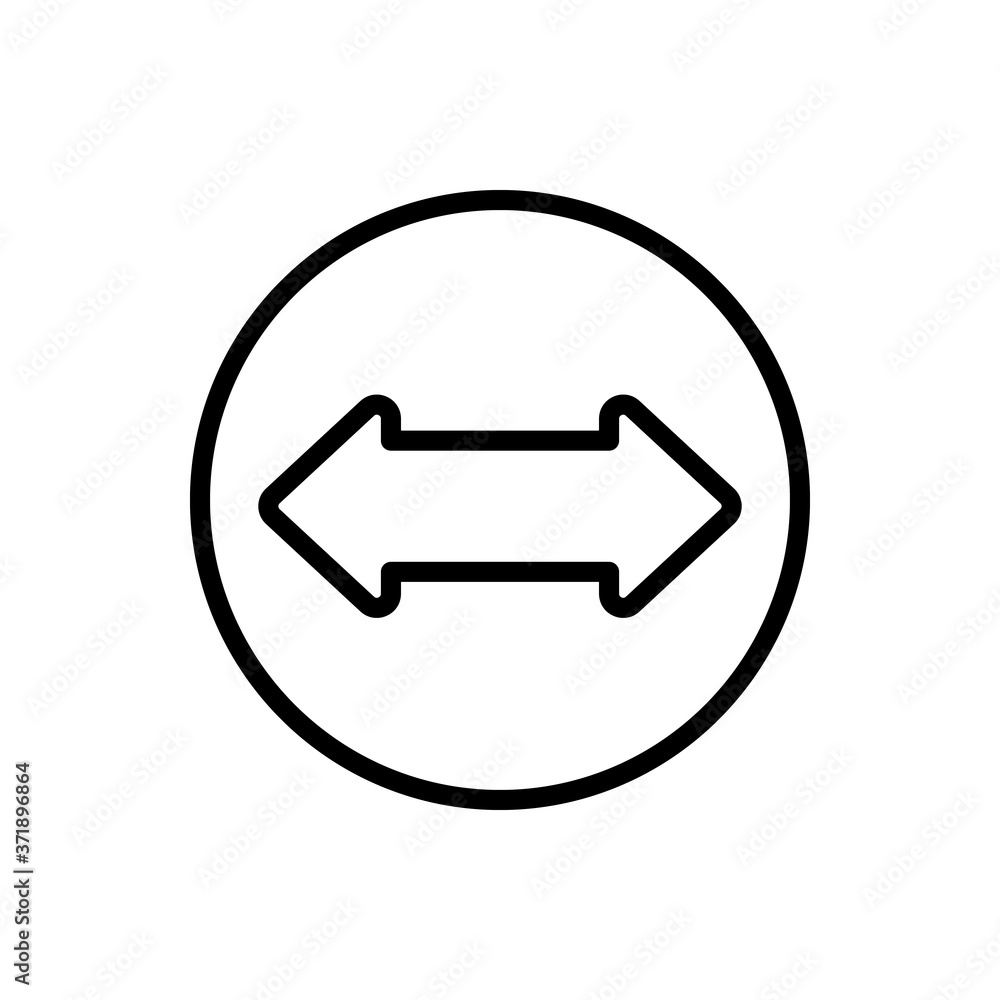 Poster arrow left and right icon. simple line, outline vector elements of pointer icons for ui and ux, webs
