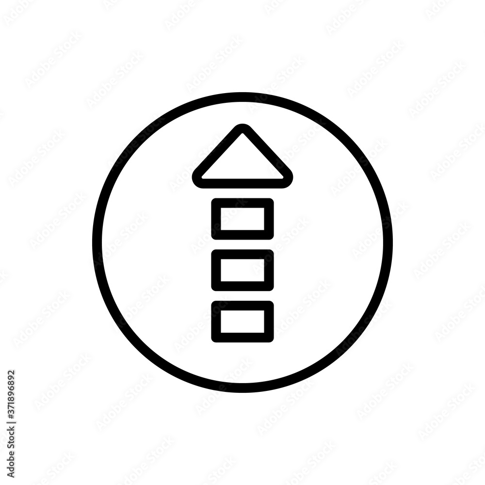 Poster arrow up icon. simple line, outline vector elements of pointer icons for ui and ux, website or mobil