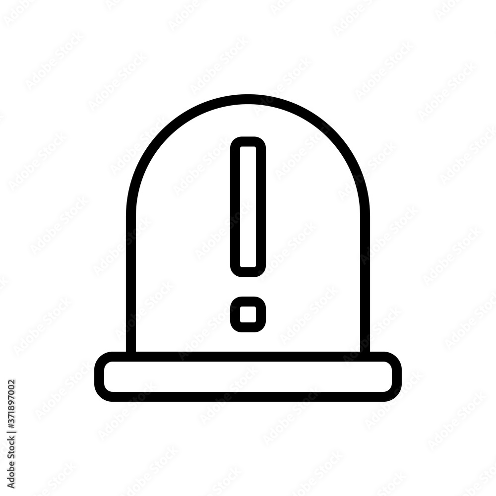 Poster siren cyber attack icon. simple line, outline vector elements of hacks icons for ui and ux, website 