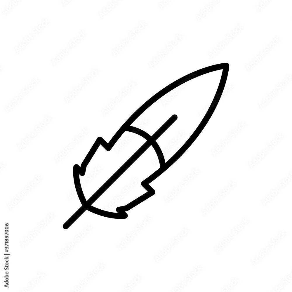 Poster feather pen icon. simple line, outline vector elements of esoteric icons for ui and ux, website or m