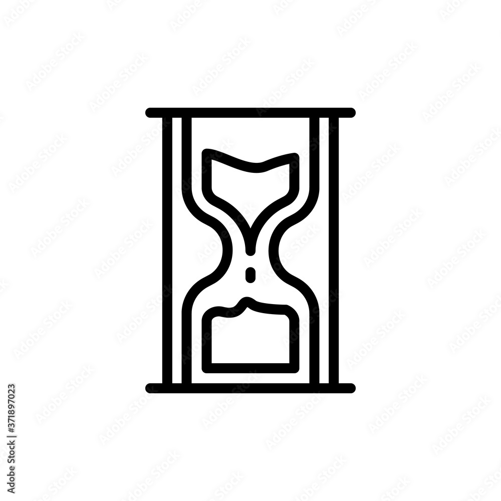 Poster hourglass sound icon. simple line, outline vector elements of esoteric icons for ui and ux, website 