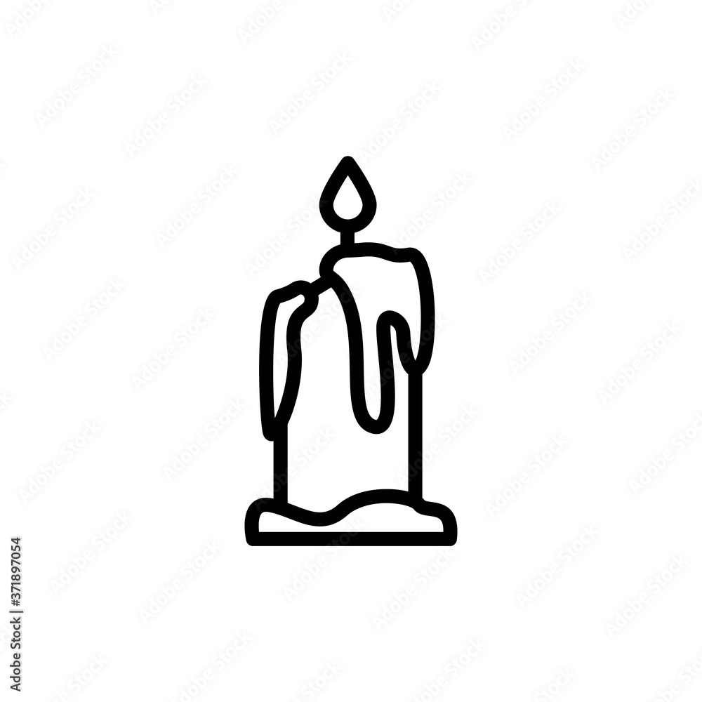 Poster candle fire icon. simple line, outline vector elements of esoteric icons for ui and ux, website or m