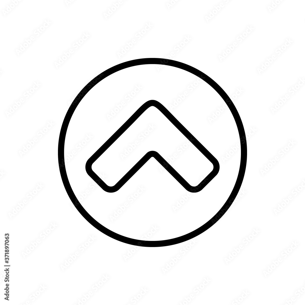 Poster arrow up icon. simple line, outline vector elements of pointer icons for ui and ux, website or mobil