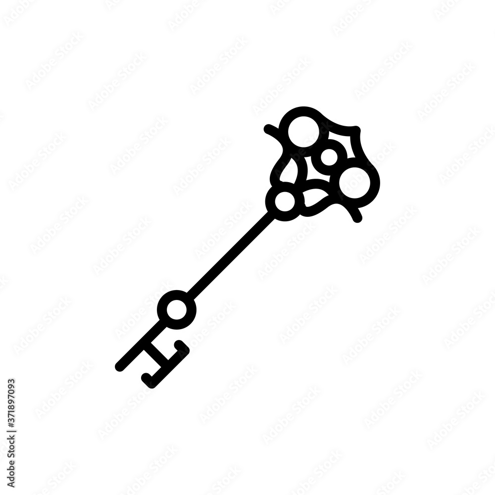 Poster key esoteric icon. simple line, outline vector elements of esoteric icons for ui and ux, website or 