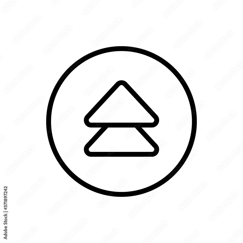 Poster arrow up icon. simple line, outline vector elements of pointer icons for ui and ux, website or mobil