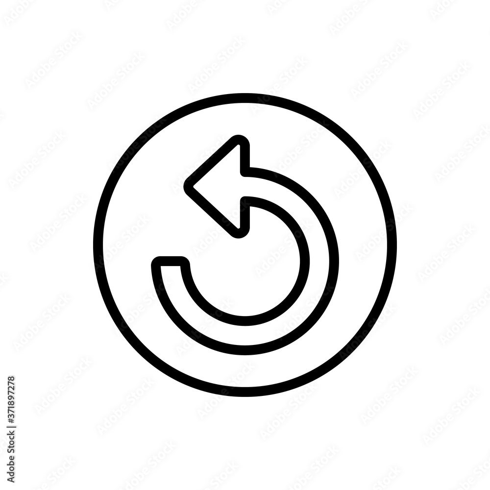 Poster arrow refresh icon. simple line, outline vector elements of pointer icons for ui and ux, website or 