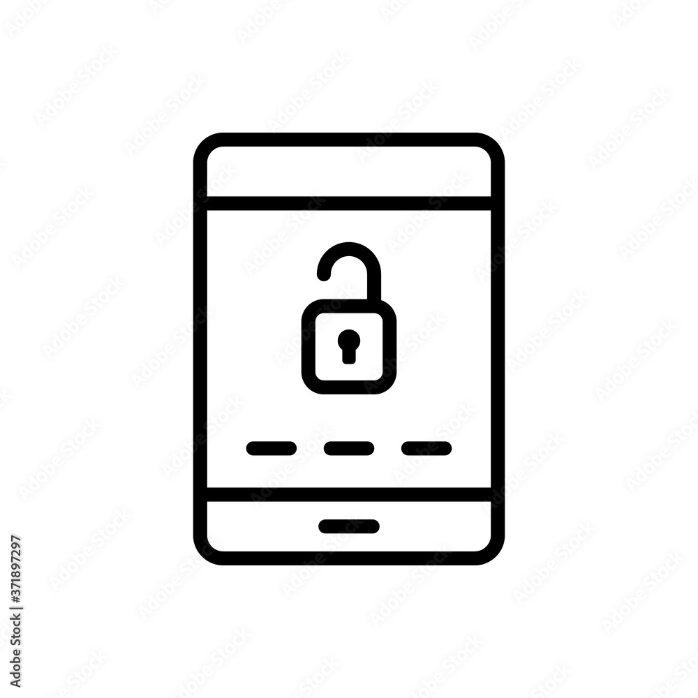 Poster pattern lock smartphone icon. simple line, outline vector elements of hacks icons for ui and ux, web