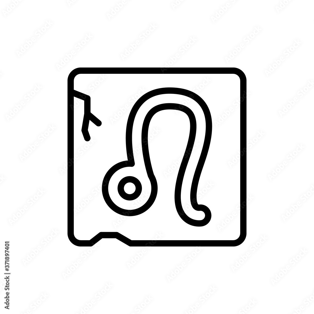 Aufkleber zodiac leo icon. simple line, outline vector elements of esoteric icons for ui and ux, website or mo