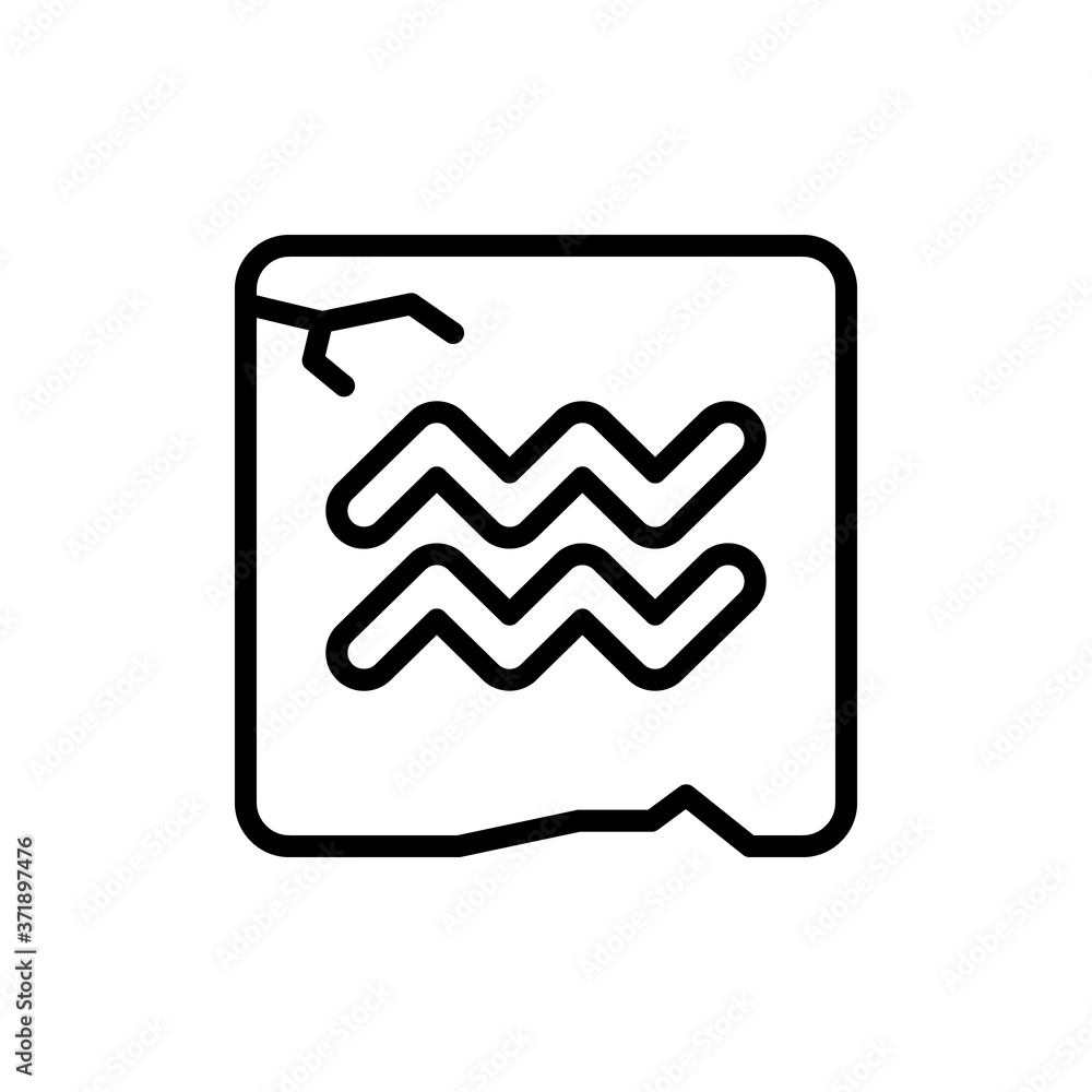 Poster zodiac aquarius icon. simple line, outline vector elements of esoteric icons for ui and ux, website 
