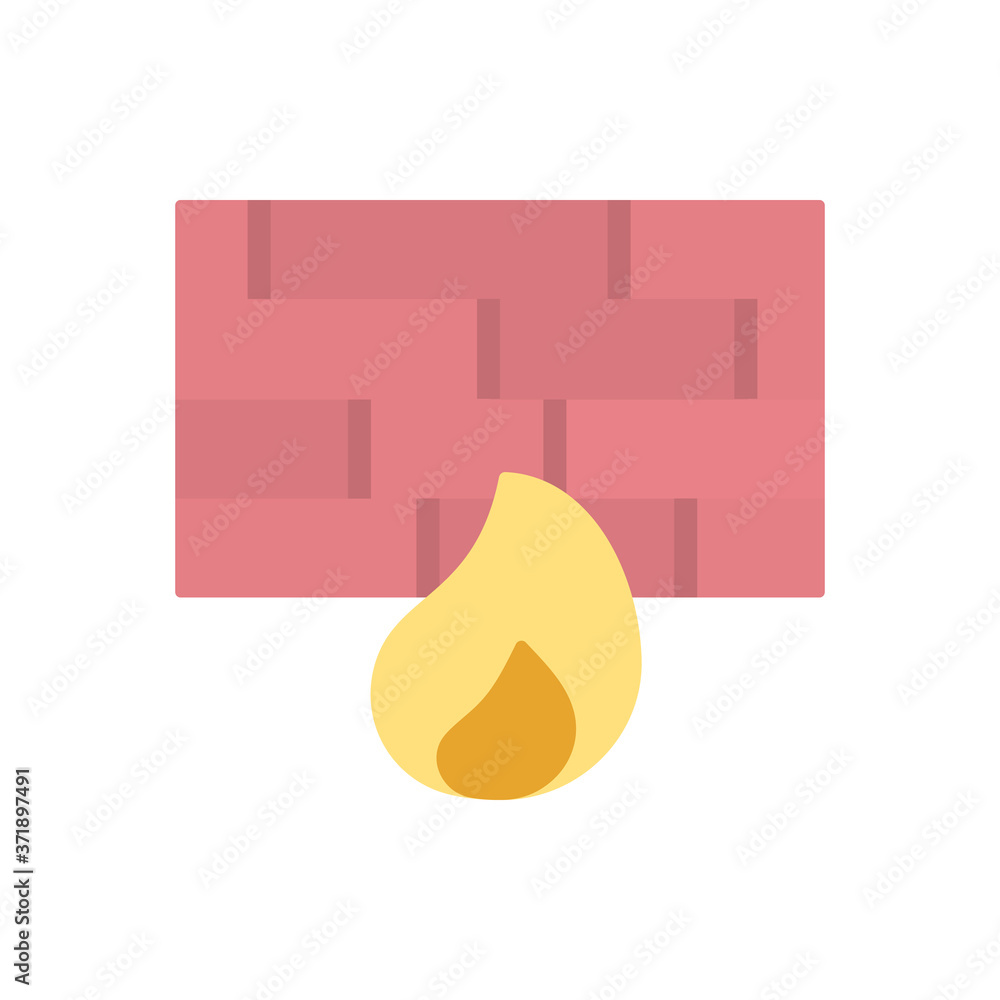 Poster firewall cyber attack icon. simple color vector elements of hacks icons for ui and ux, website or mo