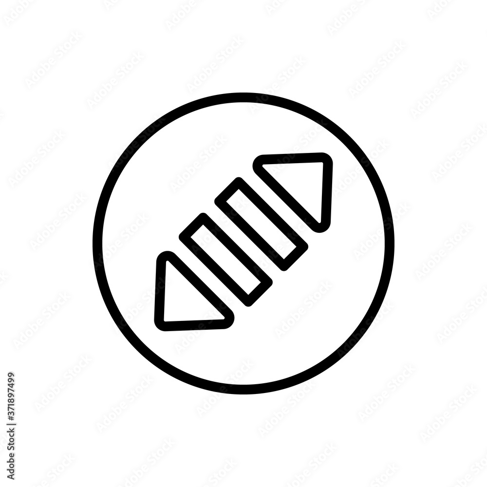 Poster arrow down, left, up and right icon. simple line, outline vector elements of pointer icons for ui an
