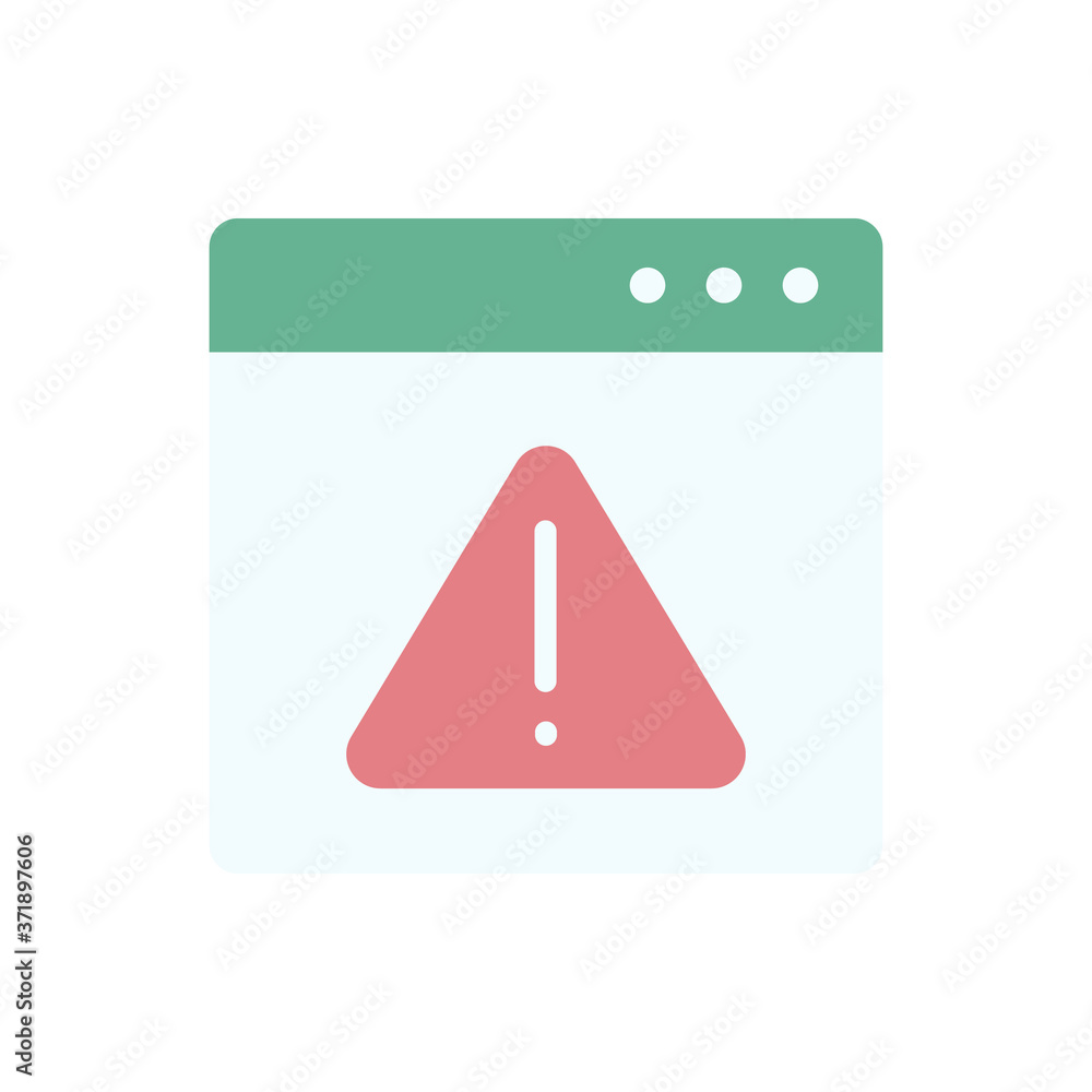 Poster website cyber attack alert icon. simple color vector elements of hacks icons for ui and ux, website 