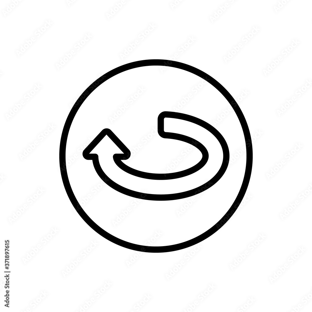 Poster arrow refresh icon. simple line, outline vector elements of pointer icons for ui and ux, website or 
