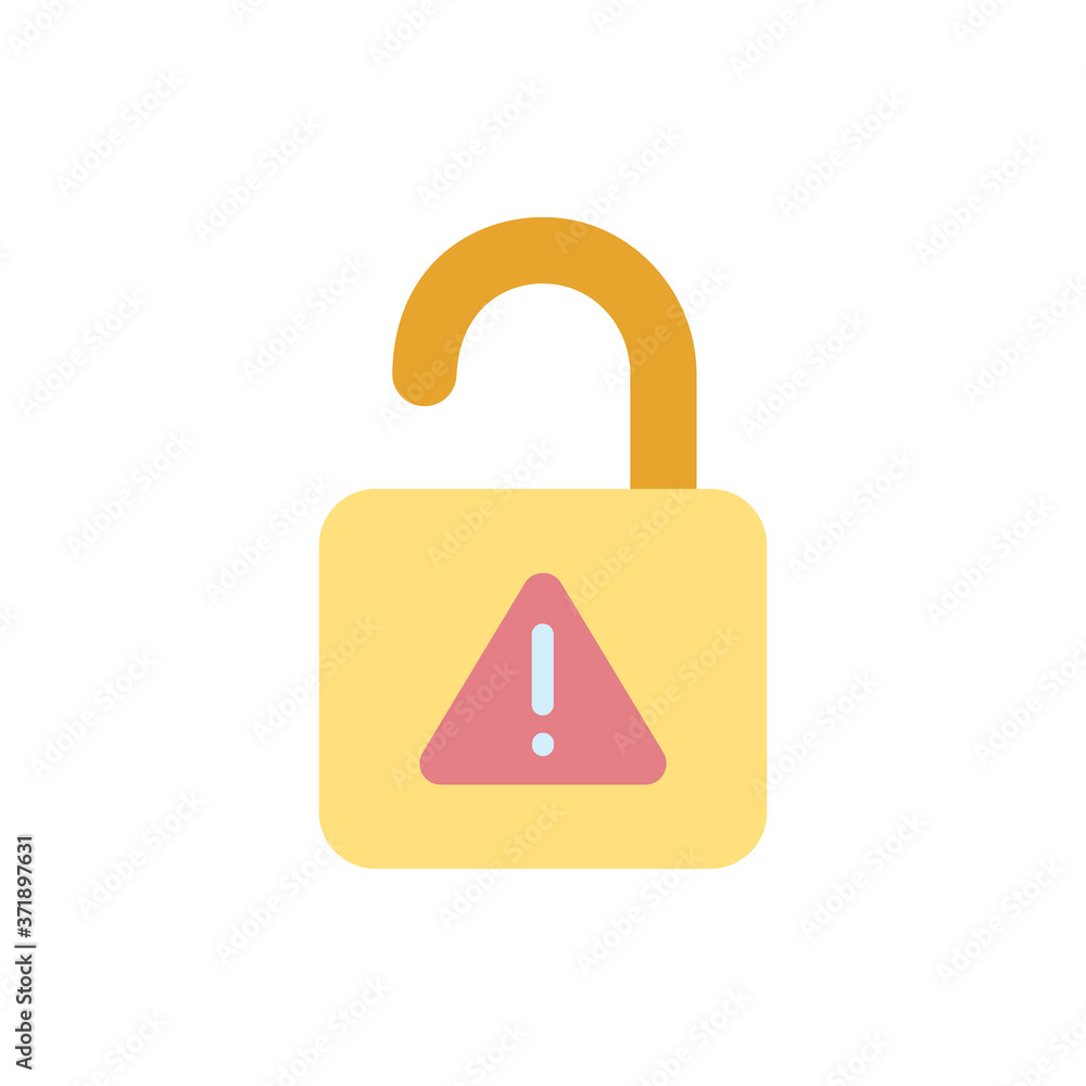Aufkleber encryption unlock icon. simple color vector elements of hacks icons for ui and ux, website or mobile