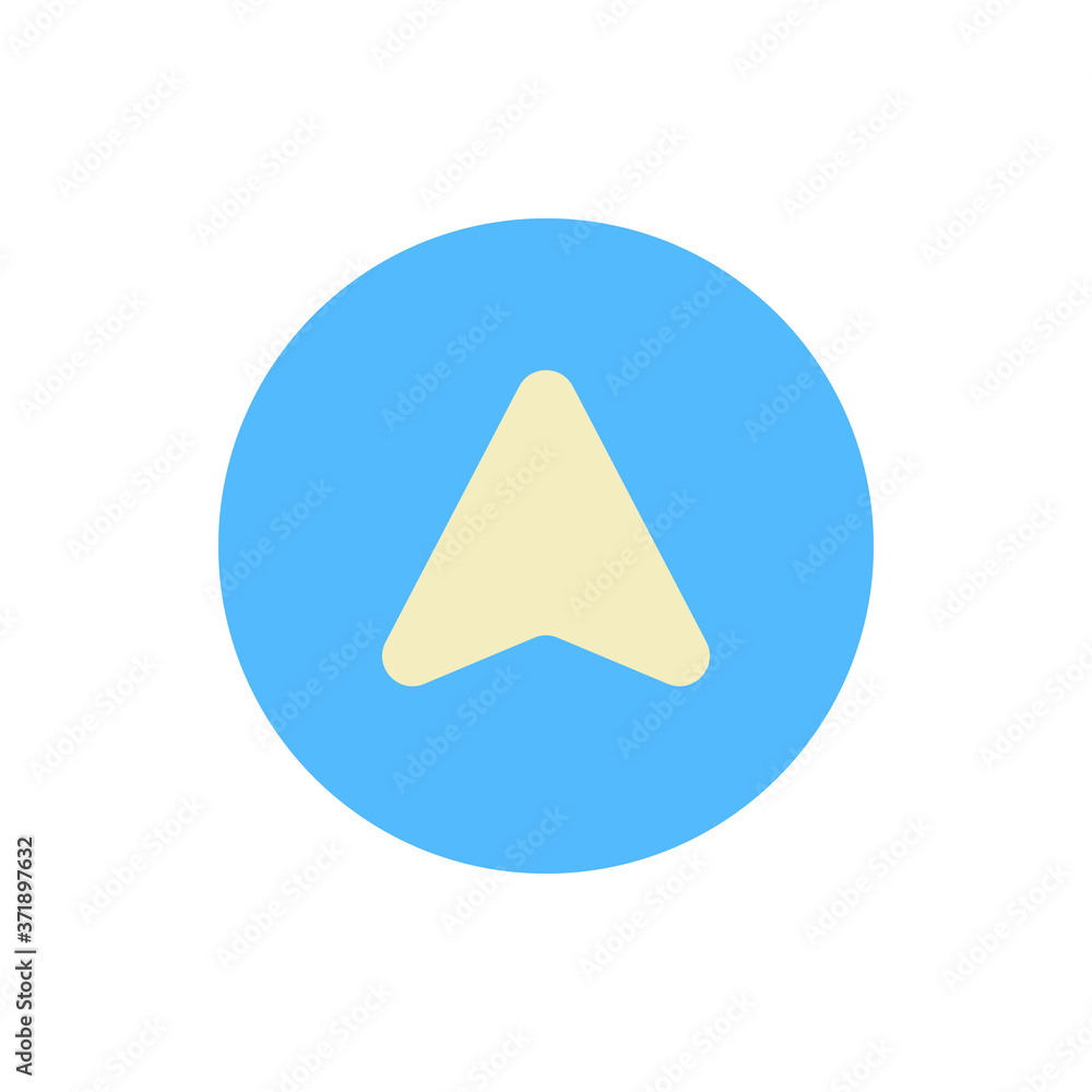 Poster arrow up icon. simple color vector elements of pointer icons for ui and ux, website or mobile applic